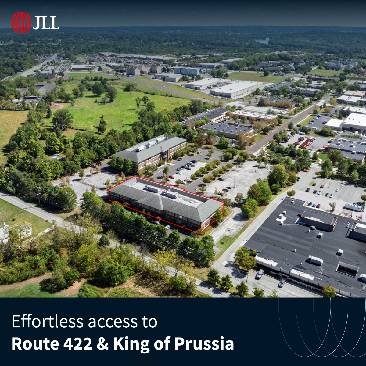 Aerial view of property and surroundings