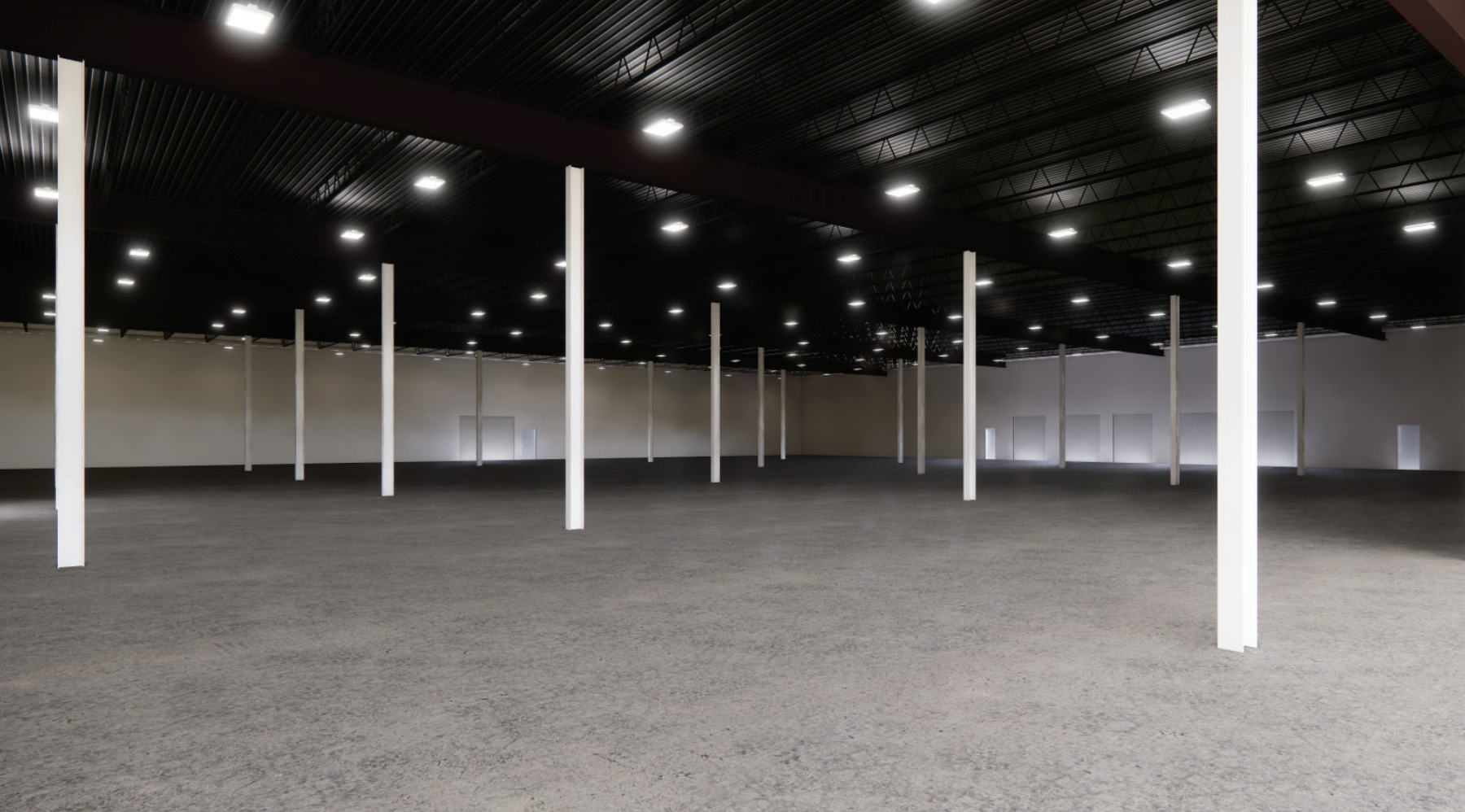 Renovated warehouse interior at 80 Shawmut Road