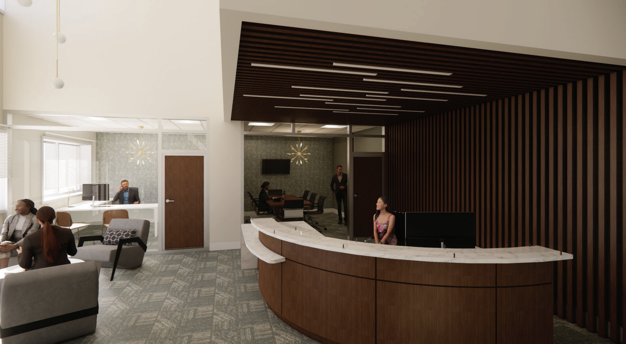 Potential reception area rendering