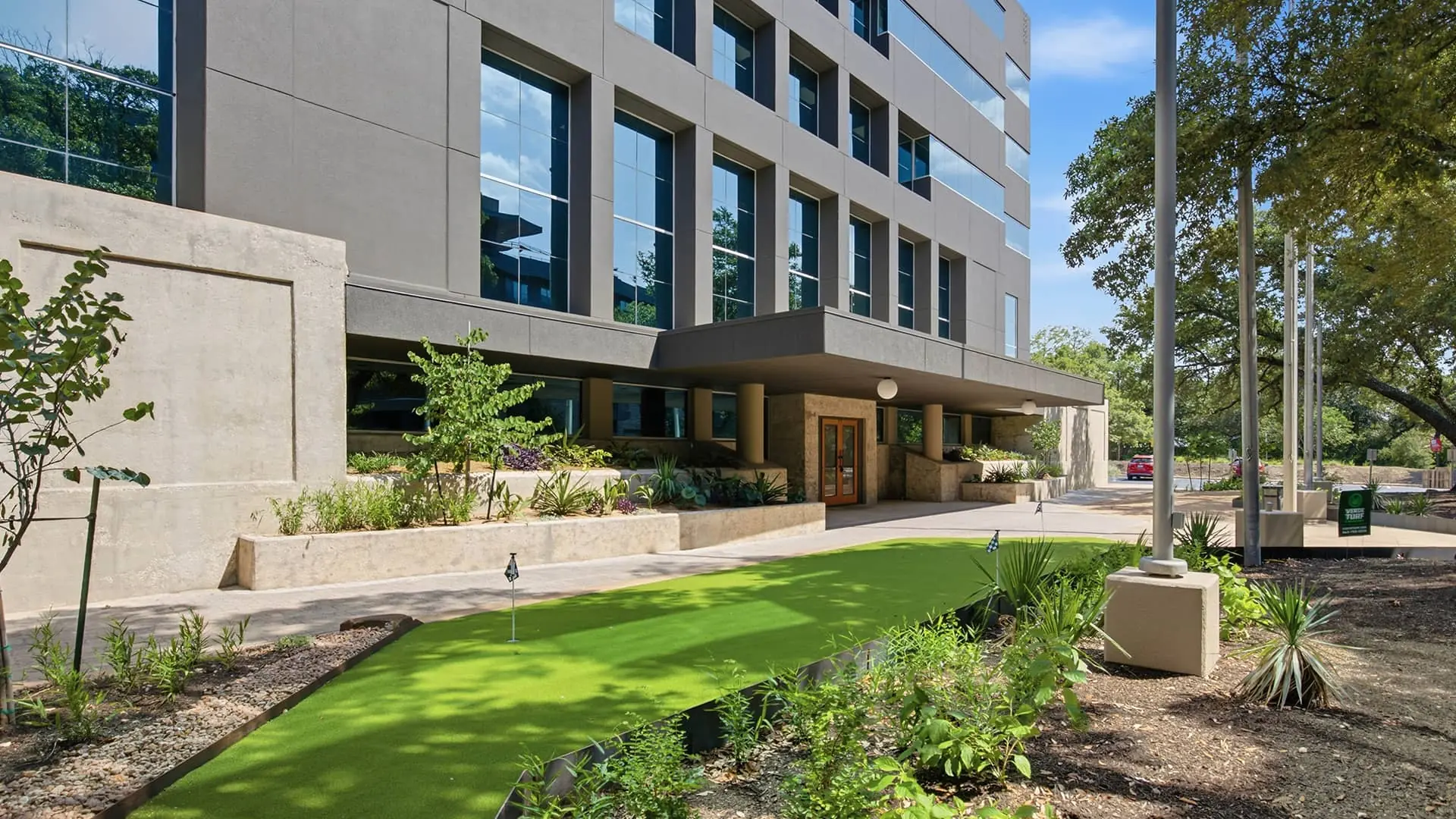 Outdoor spaces at 7600 Burnet