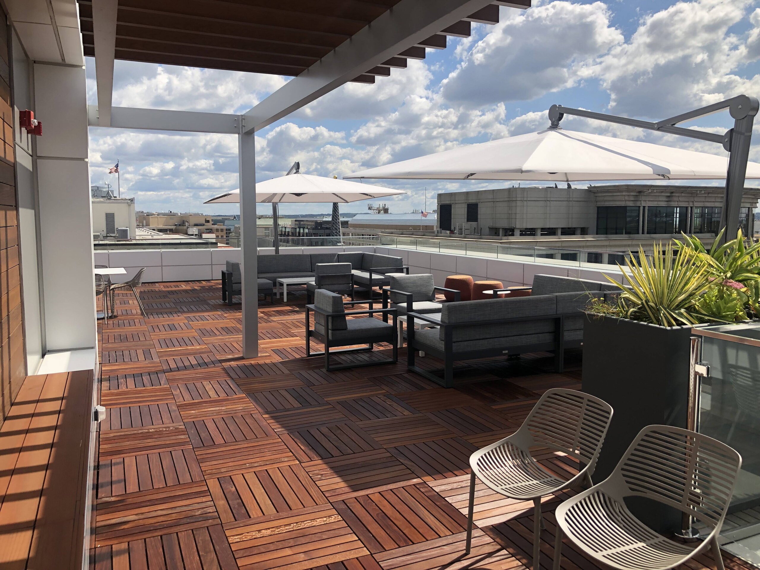 Rooftop terrace at 1401 H St NW
