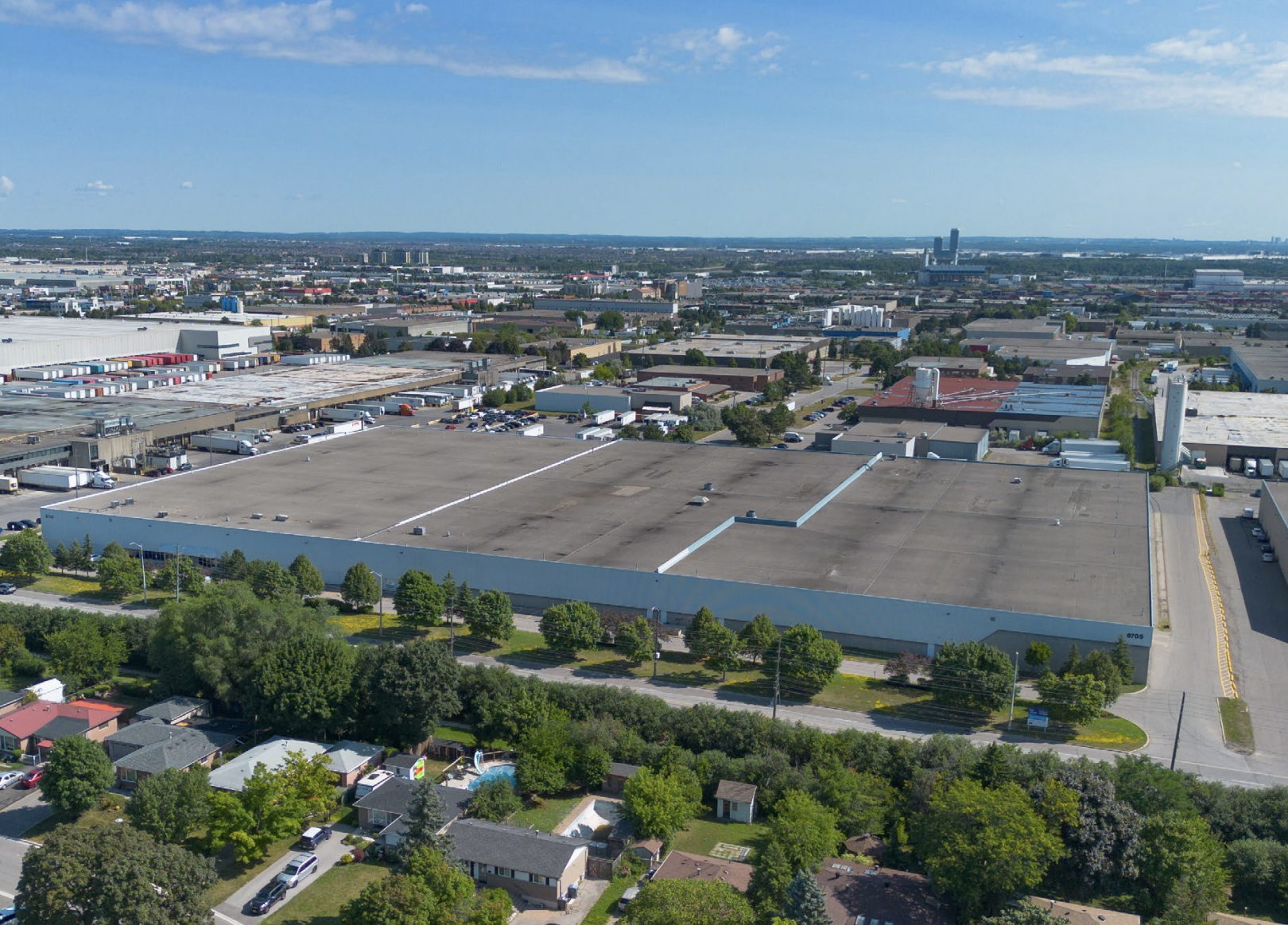 Aerial view of the property