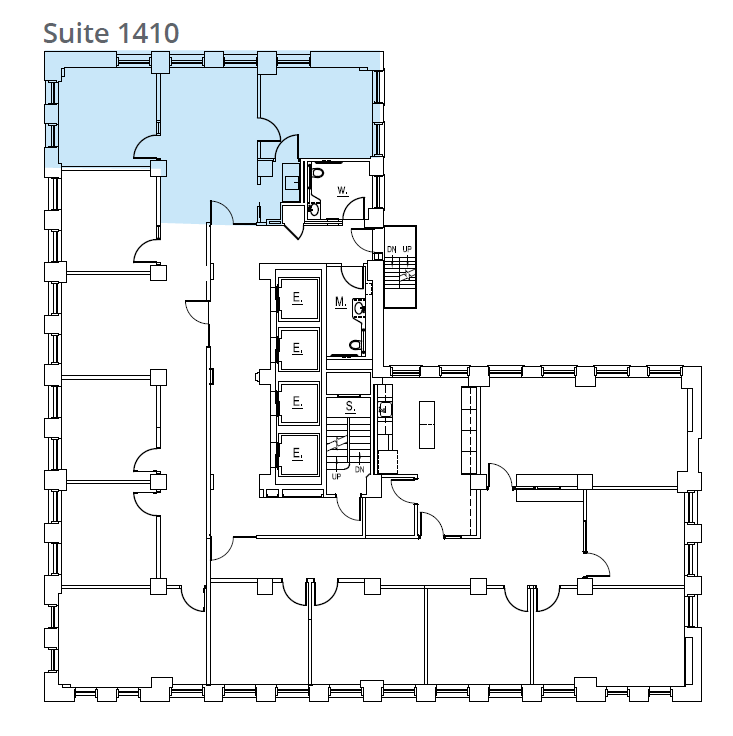 14th Floor, Suite 1410 office interior