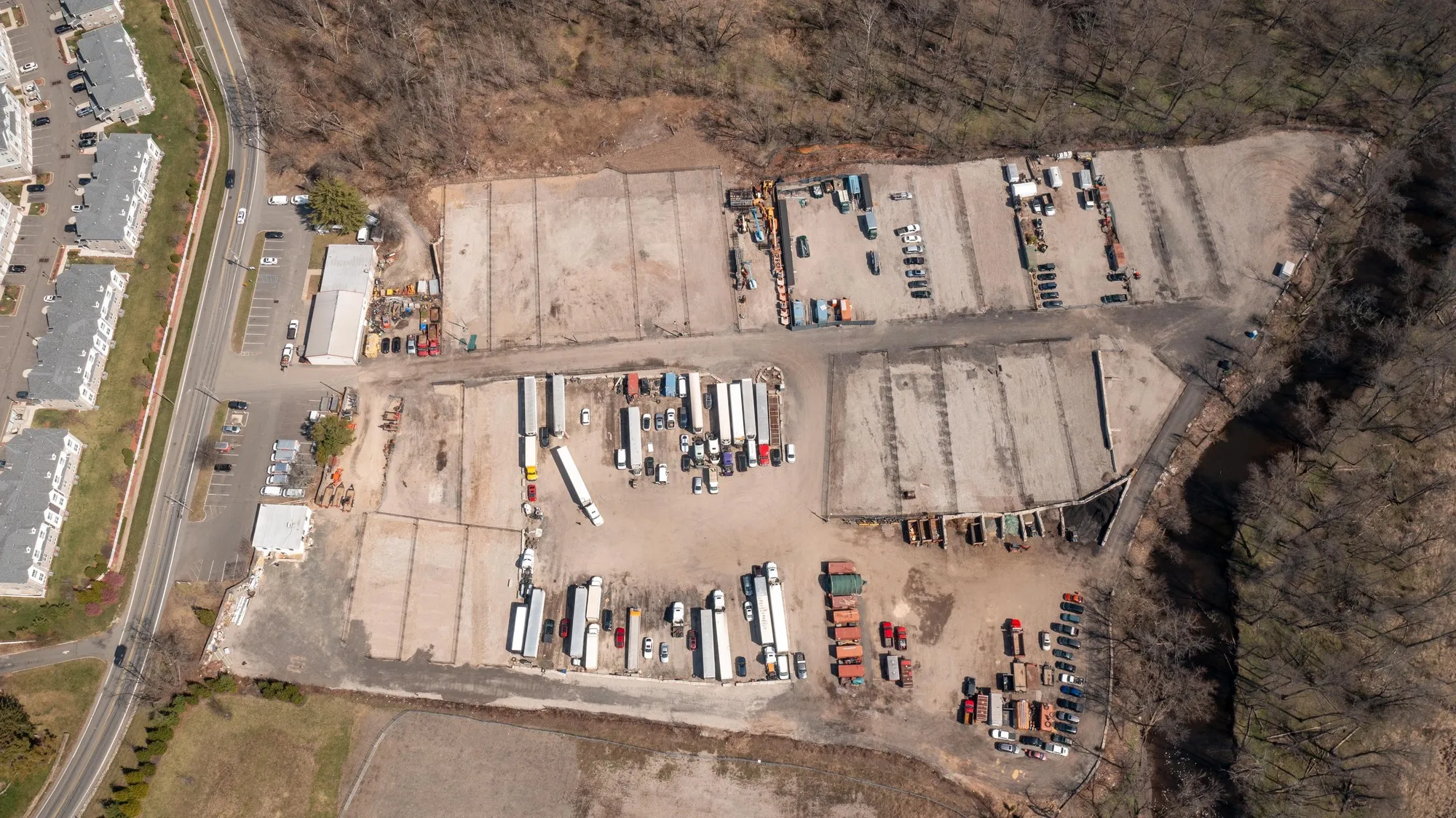 Top-down view of the yard layout