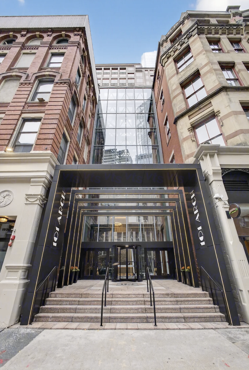 Renovated lobby at 101 Arch Street