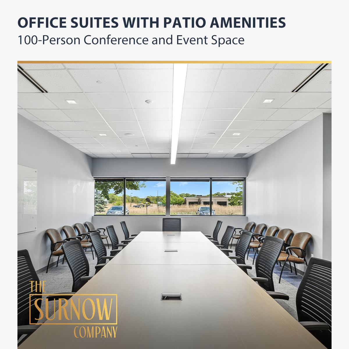 Conference room with views to patio amenities