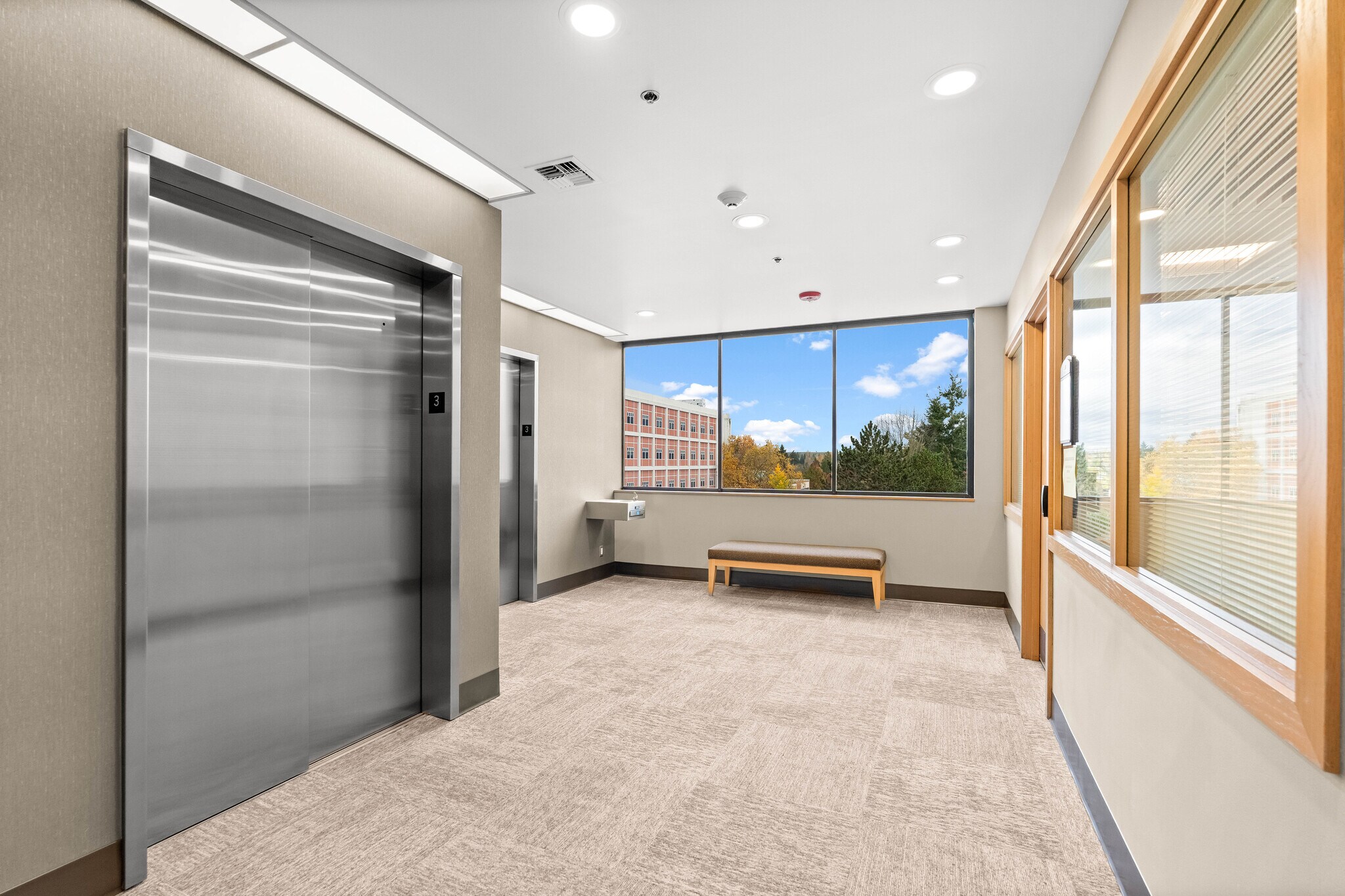 Elevator lobby at Three Tree Medical Arts Building