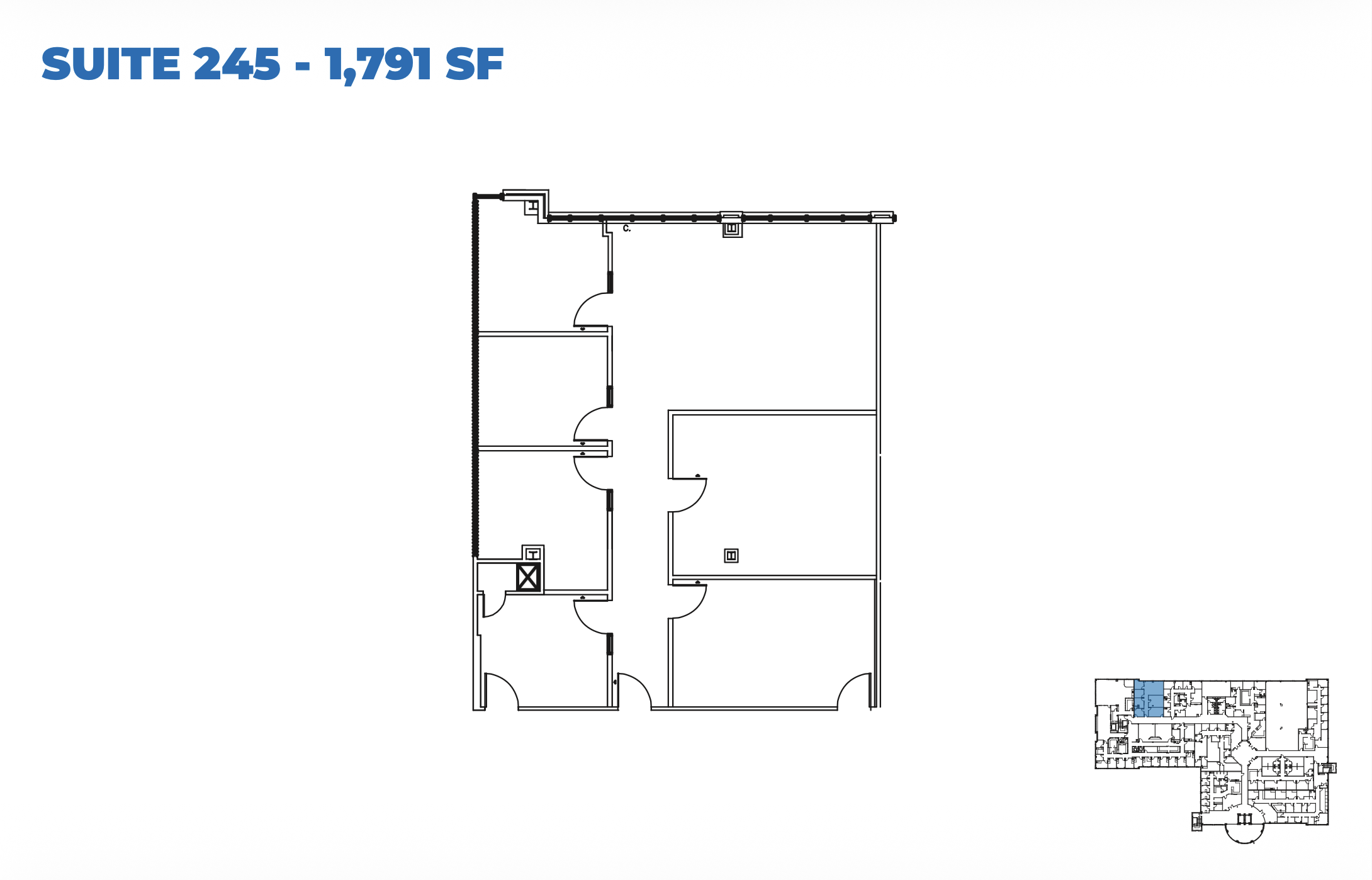 Interior view of Suite 240