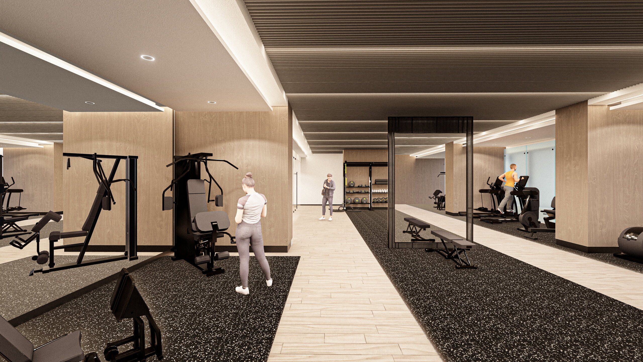 Modern fitness center