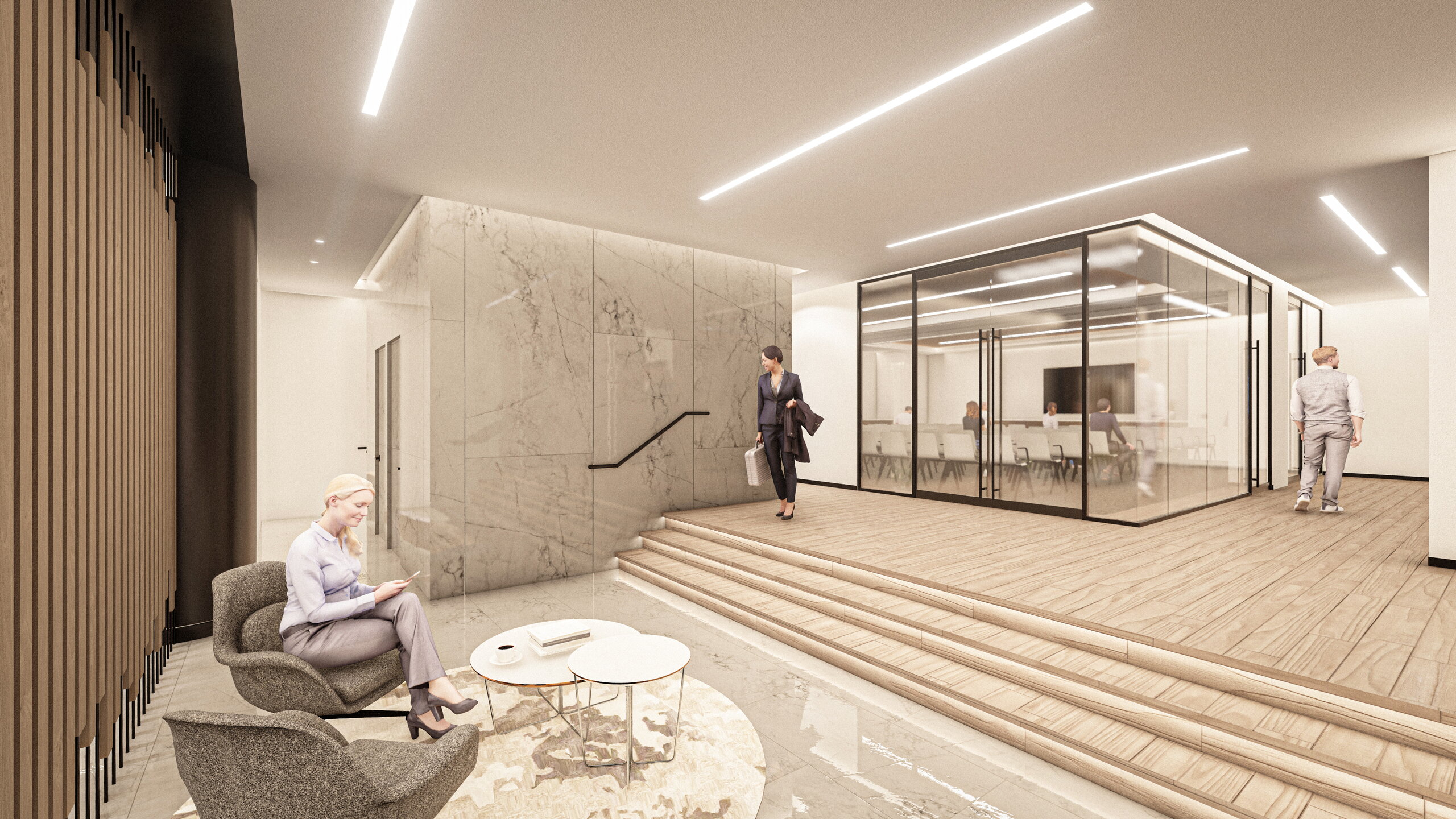 Conference room and lounge area