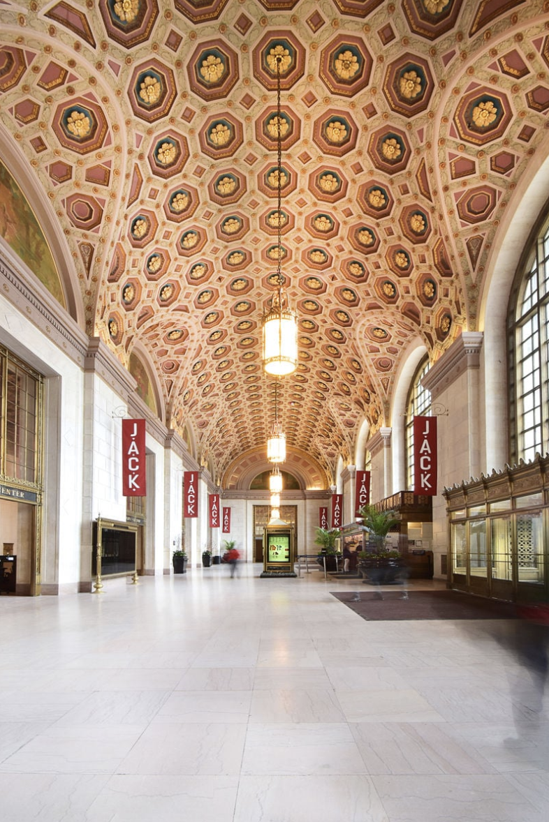 Ornate interior arcade at Terminal Tower