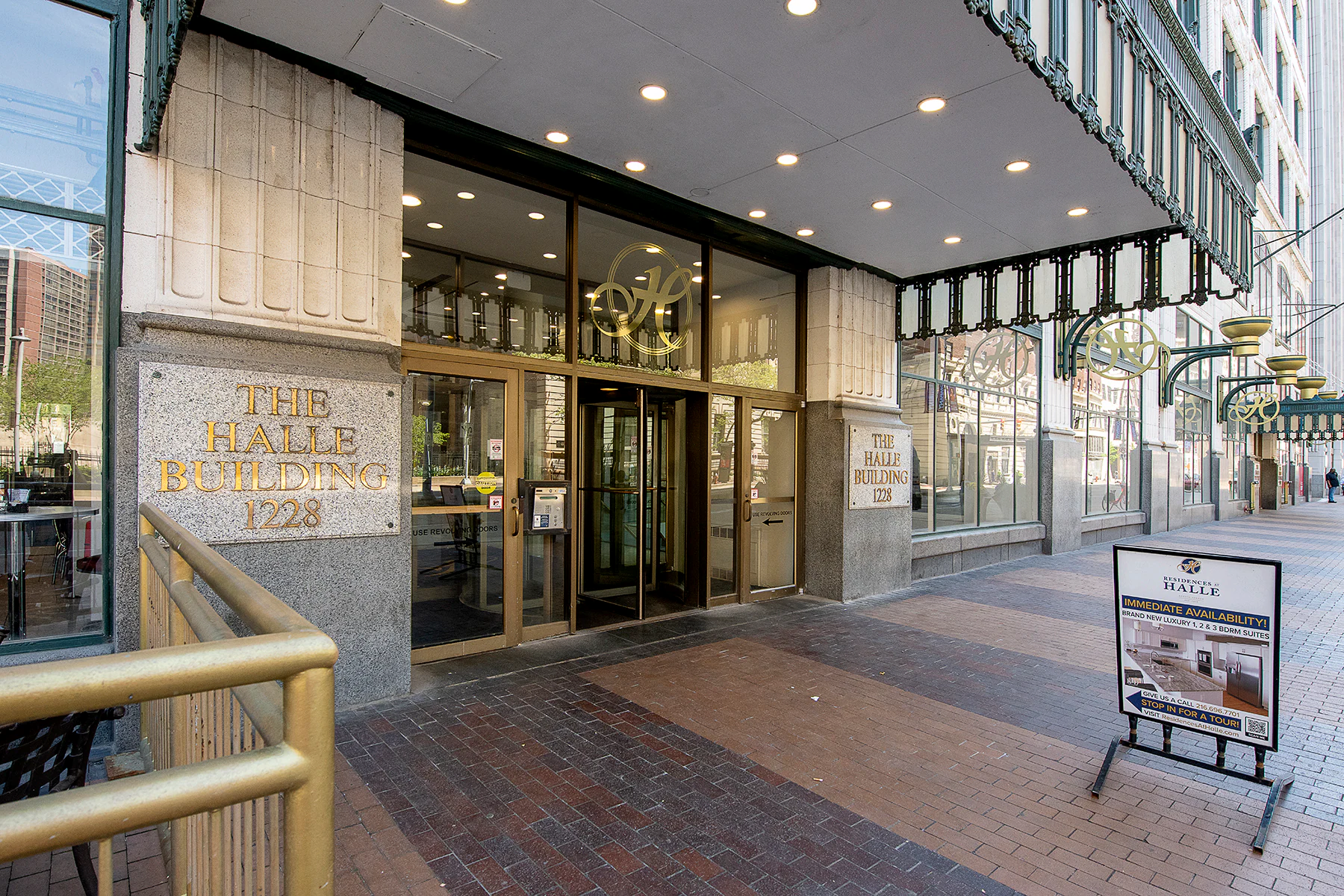 The Halle Building's historic Euclid Avenue entrance
