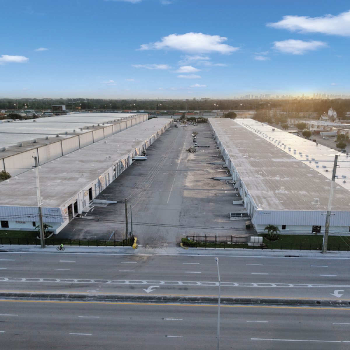 Industrial interior with warehouse space