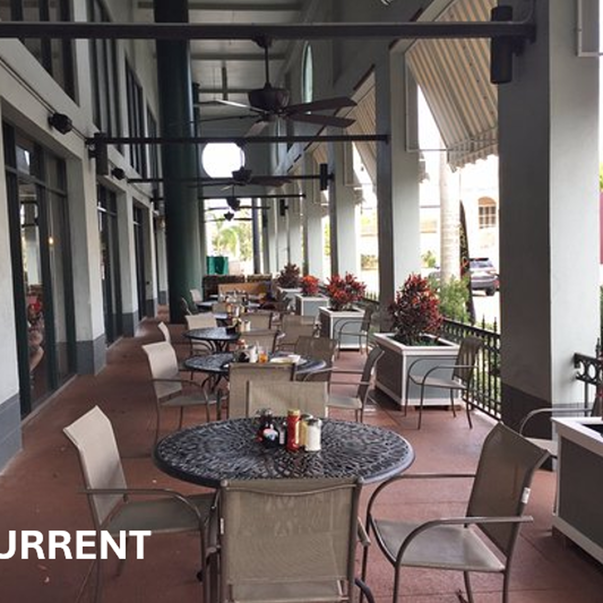 Outdoor terrace seating