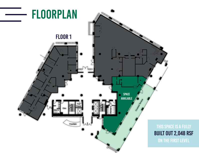 Suite 100 floor plan flyer