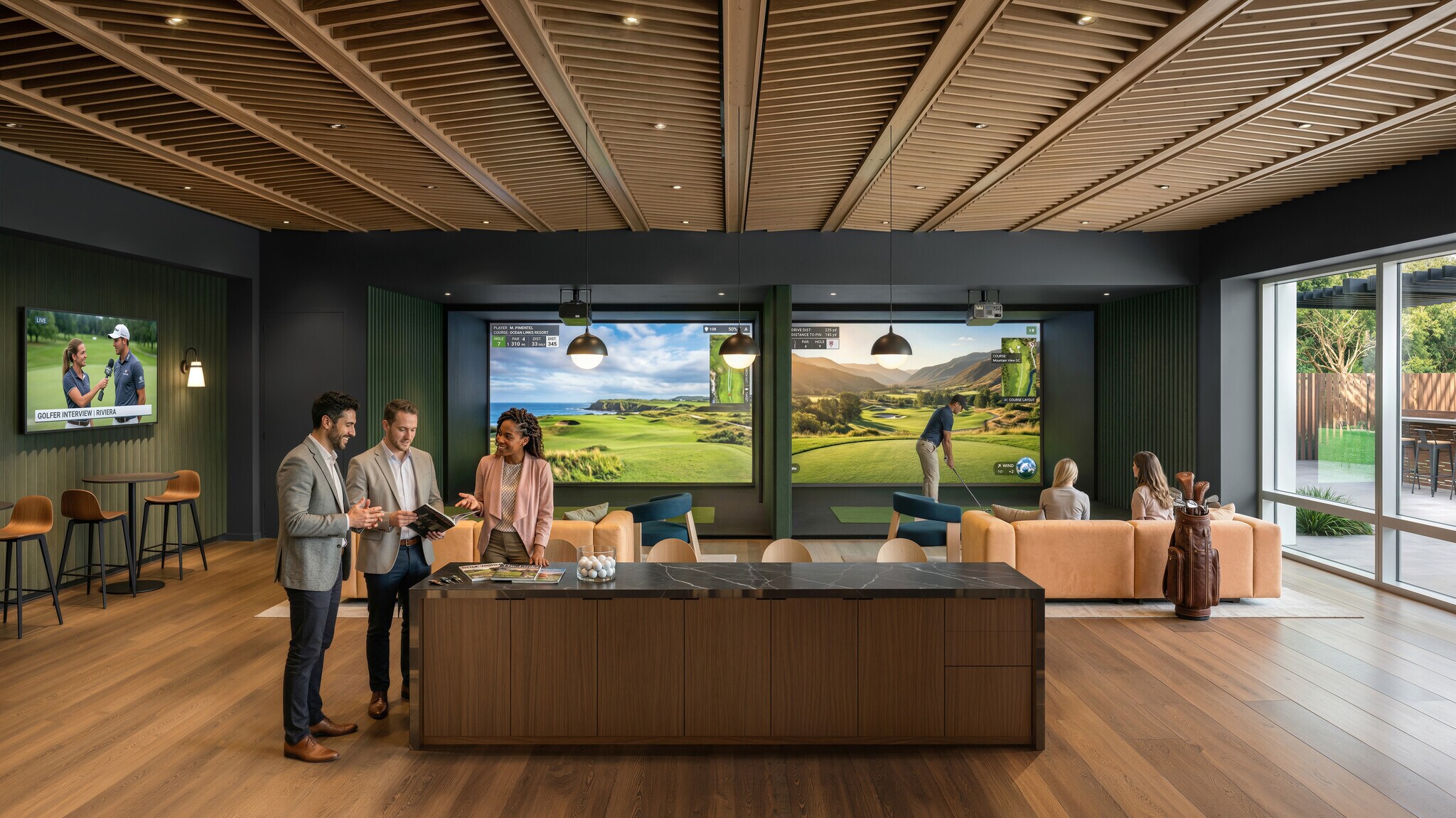Stadium Yards golf simulator lounge