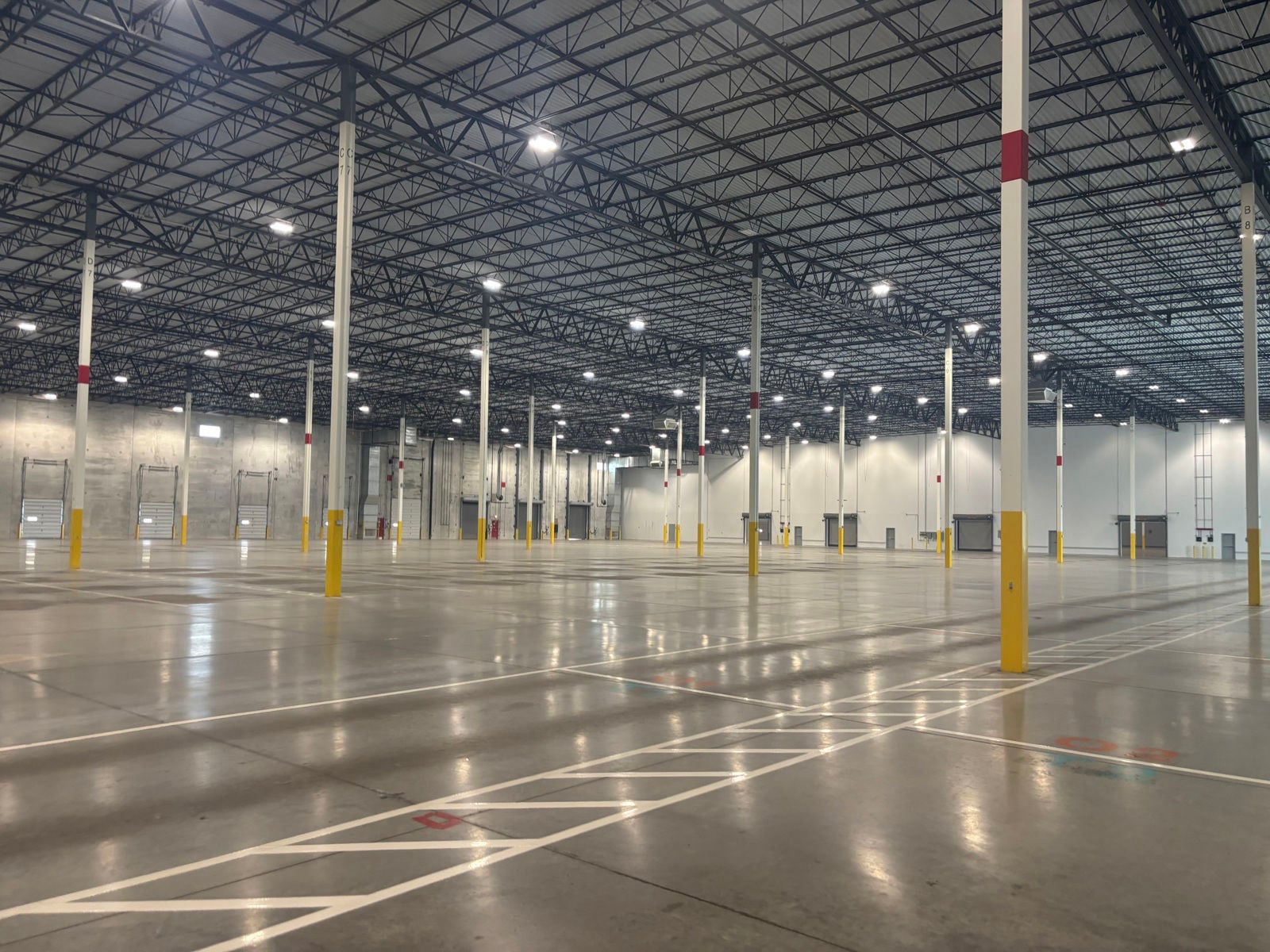Bright Class A warehouse interior