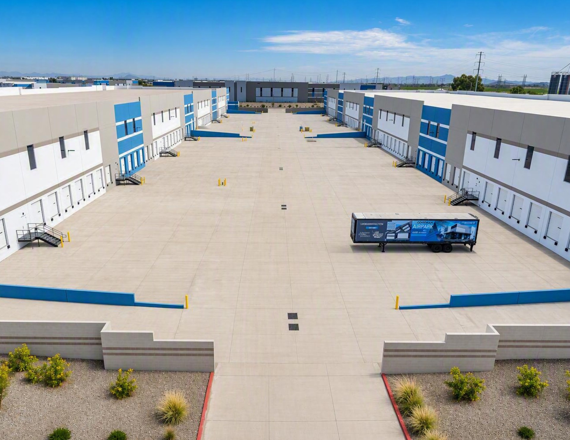 Aerial view of the property