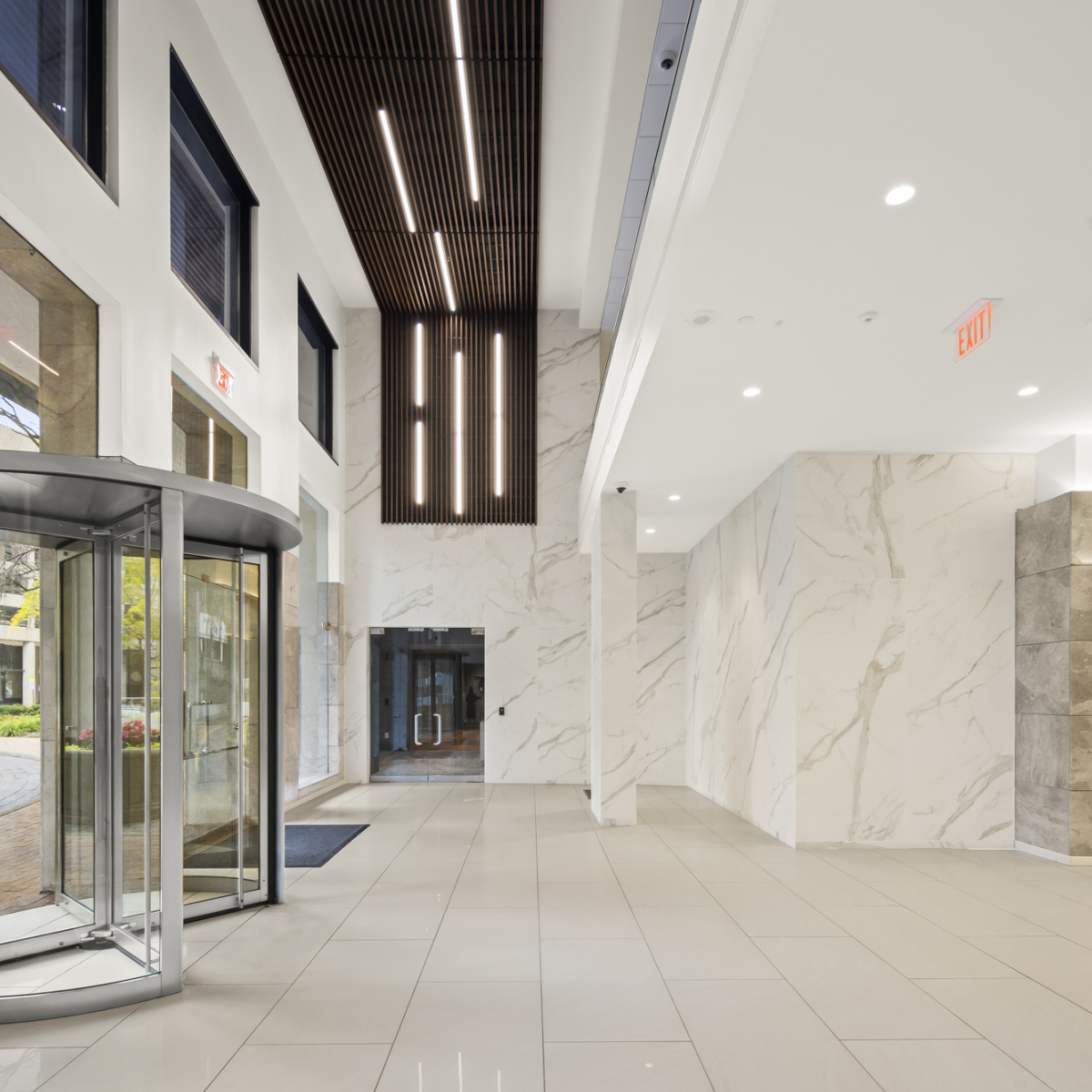 Renovated lobby at 1525 Wilson Boulevard