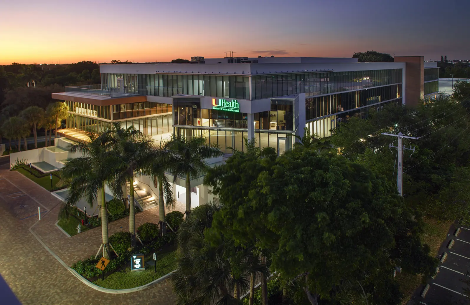 Palmetto Central lobby and building exterior