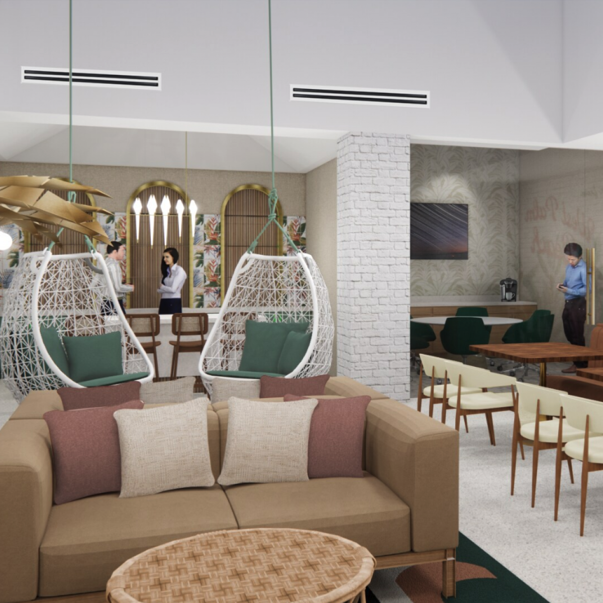 Tenant lounge and coworking space