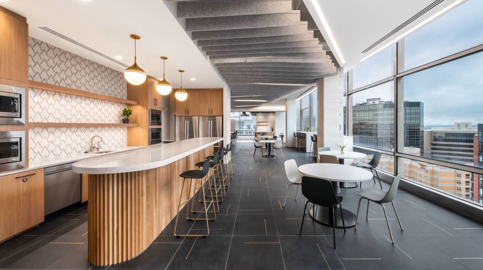 Tenant lounge and kitchen at 1500 Wilson