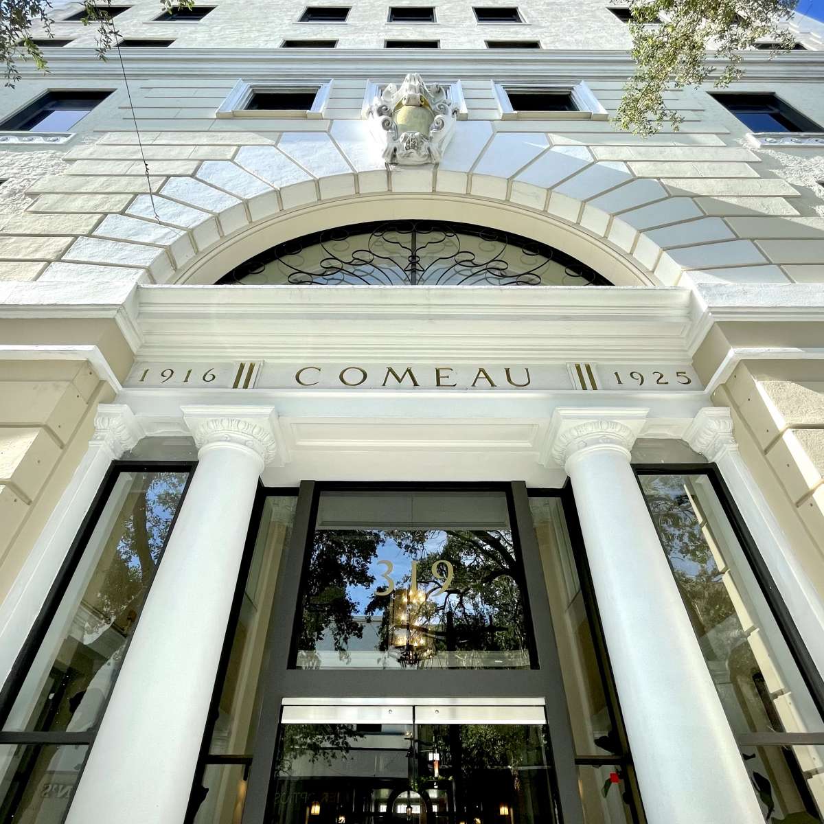 Exterior entrance of Comeau building