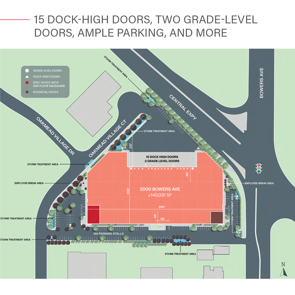Site plan for 3000 Bowers Avenue
