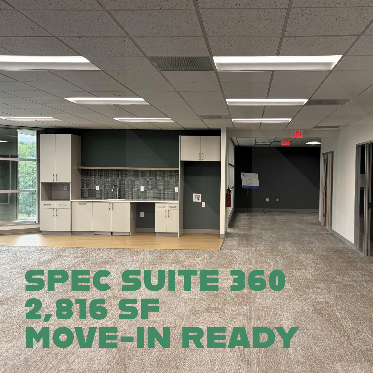 Interior view of Community Resource Center spec suite