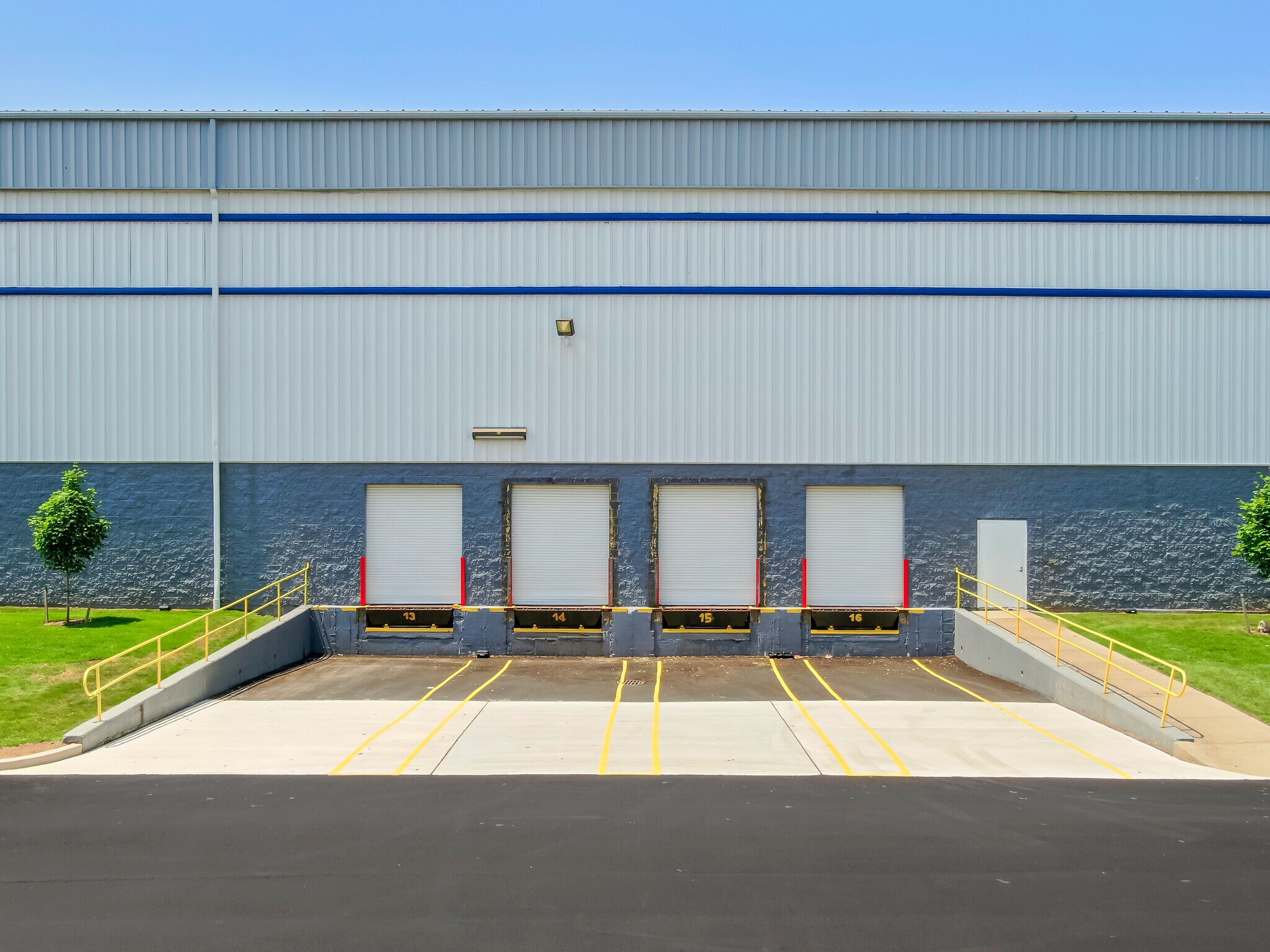 Four dock-high loading doors at 145 Candlewood Road